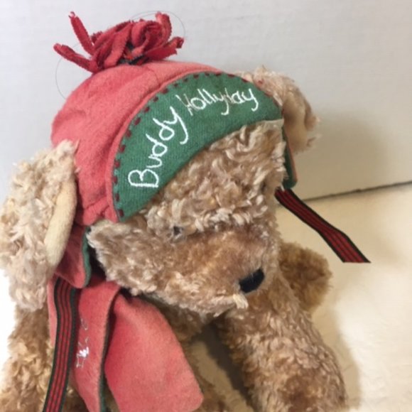 Hallmark Bunnies By The Bay BUDDY HOLLYDAY Plush Brown Puppy Dog Stuffed Animal - Picture 2 of 8